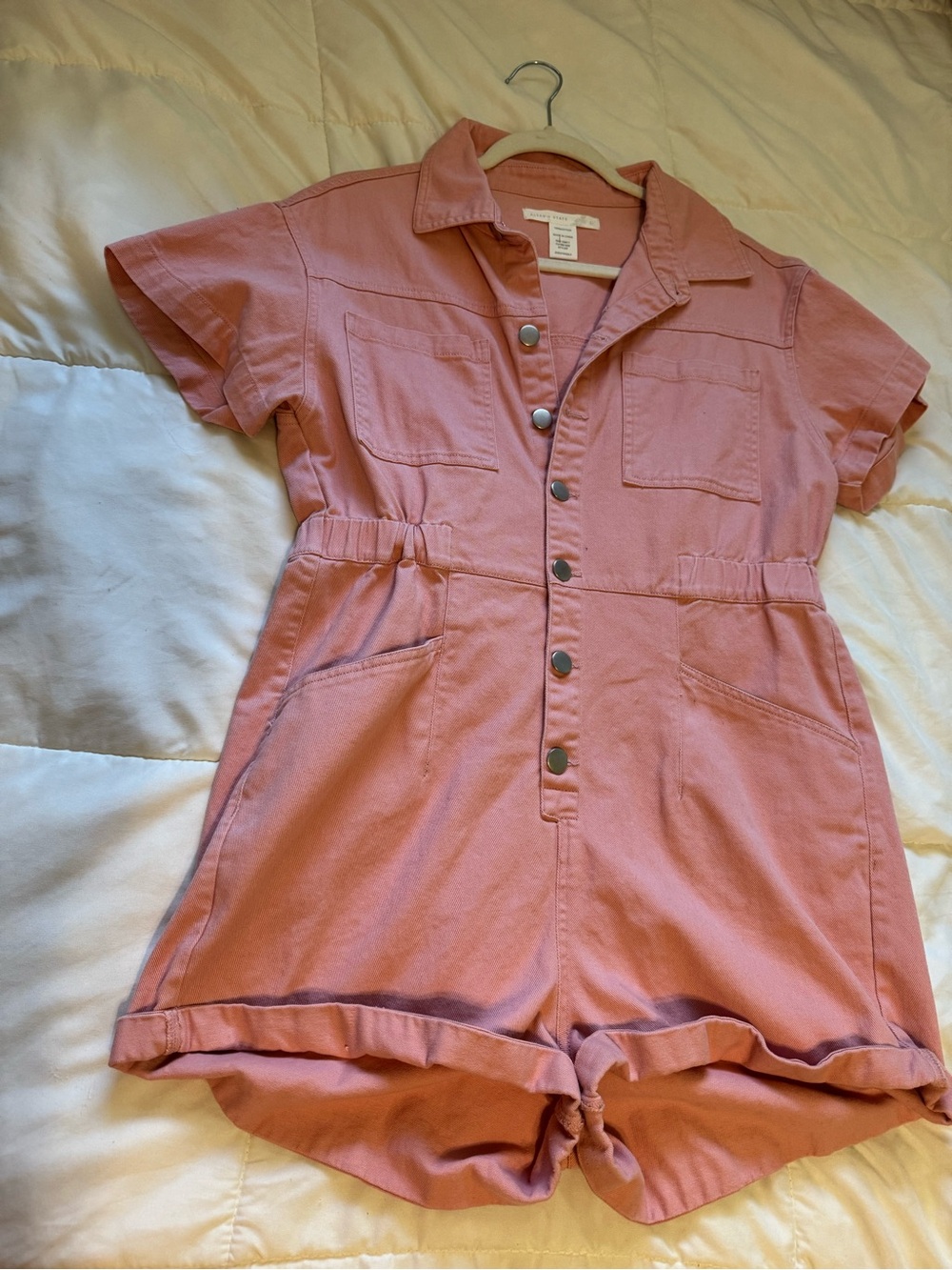 Altar'd State Dusty Rose Short Sleeve Romper